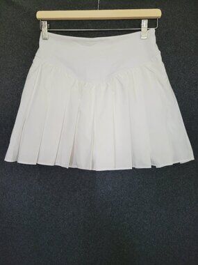 Free People Movement Swing of Things Pleated White Skort Pickleball Tennis M